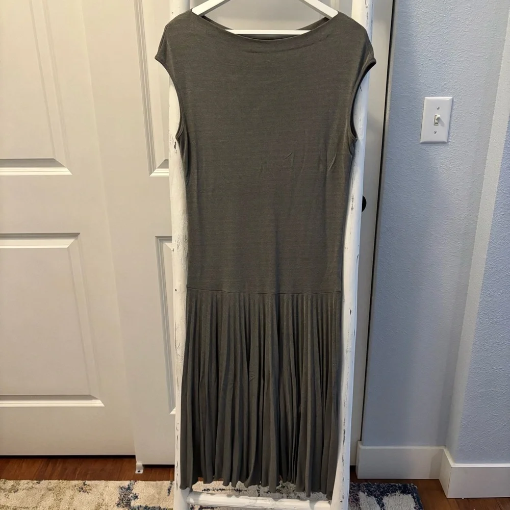 EUC Holt Renfrew vintage 90s plisse midi dress XL - Picture 2 of 9